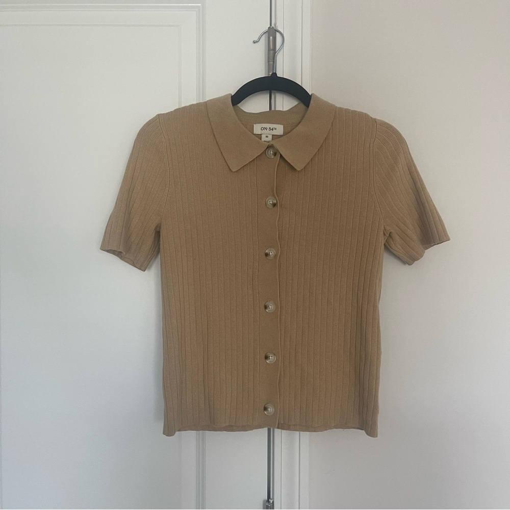 ON 34th Ribbed Cardigan Polo